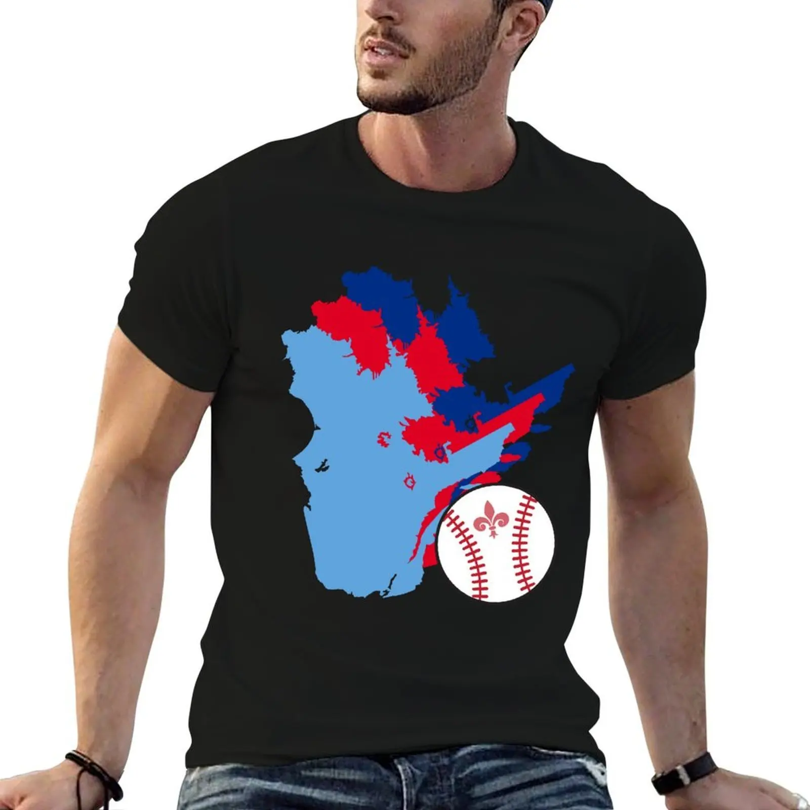 Quebec Border, Expos T-Shirt basketball graphic tees cotton man t-shirts heavyweight t shirts for men
