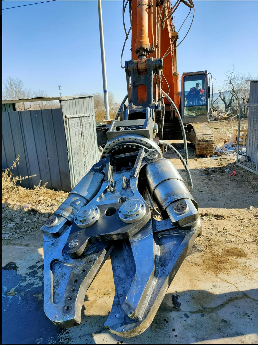 Excavator Attachment Hydraulic Demolition Sheet Shear Hydraulic Pulverizer Mobile Scrap Shear Steel