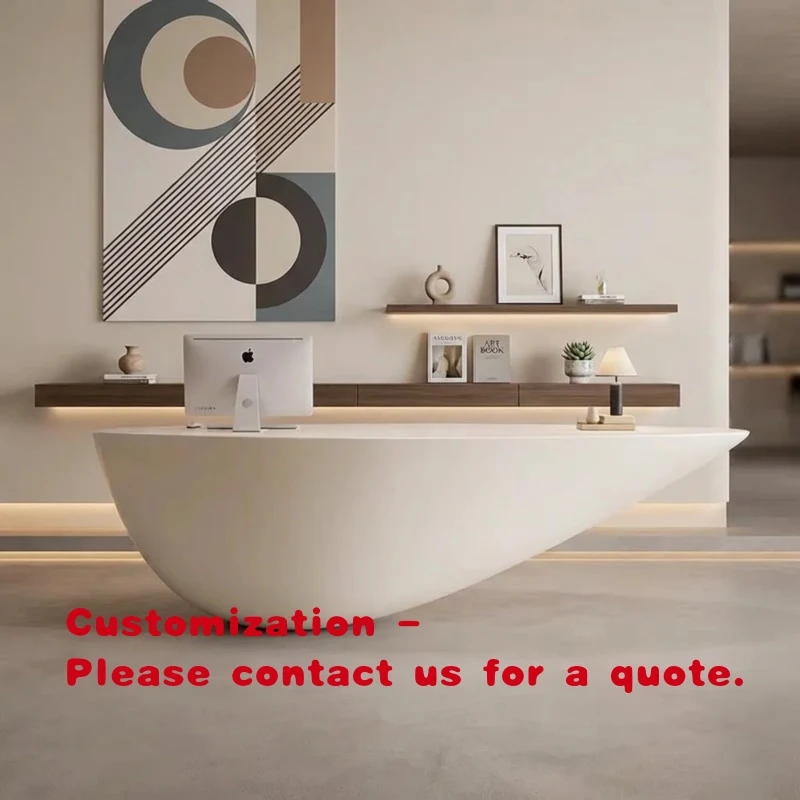 custom.Special-Shaped Fiberglass Foldable Stain-Resistant Durable Baking Varnish Front Desk Hotels Hospitals Malls Company