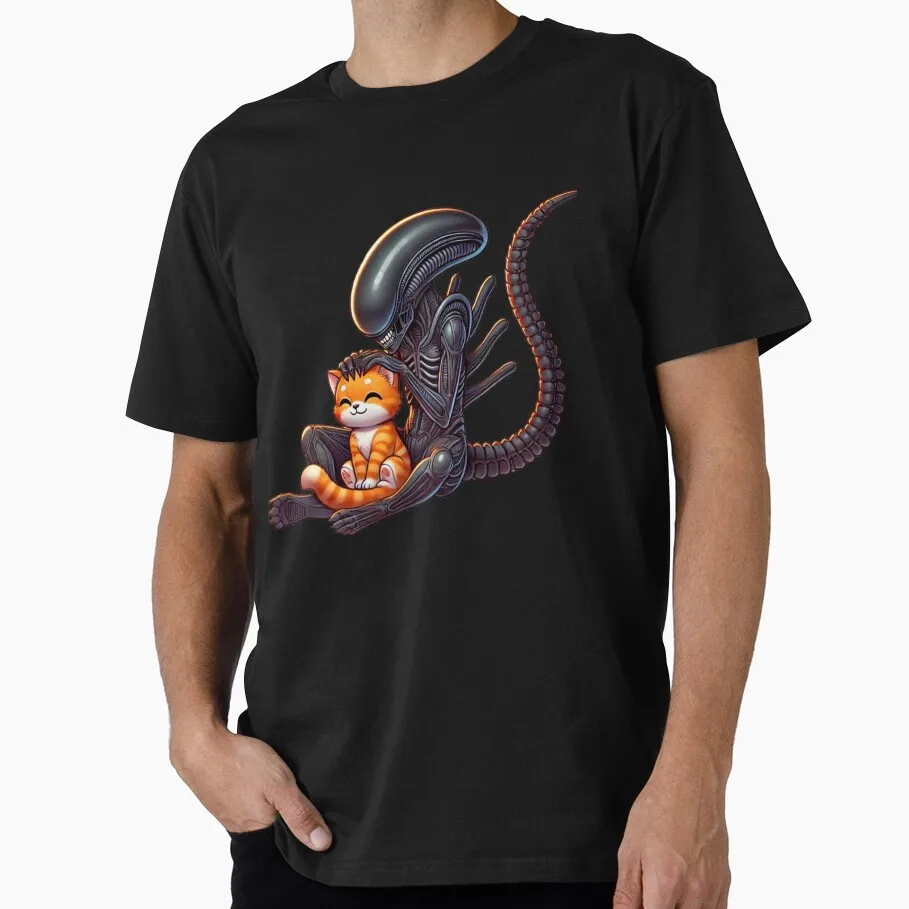 

Xeno & Jonesy Retro Horror Sic-Fi Alien Gift T shirt Weyland yutani Lv-426 Space Monster Xenomorph Graphic clothes All size Tops