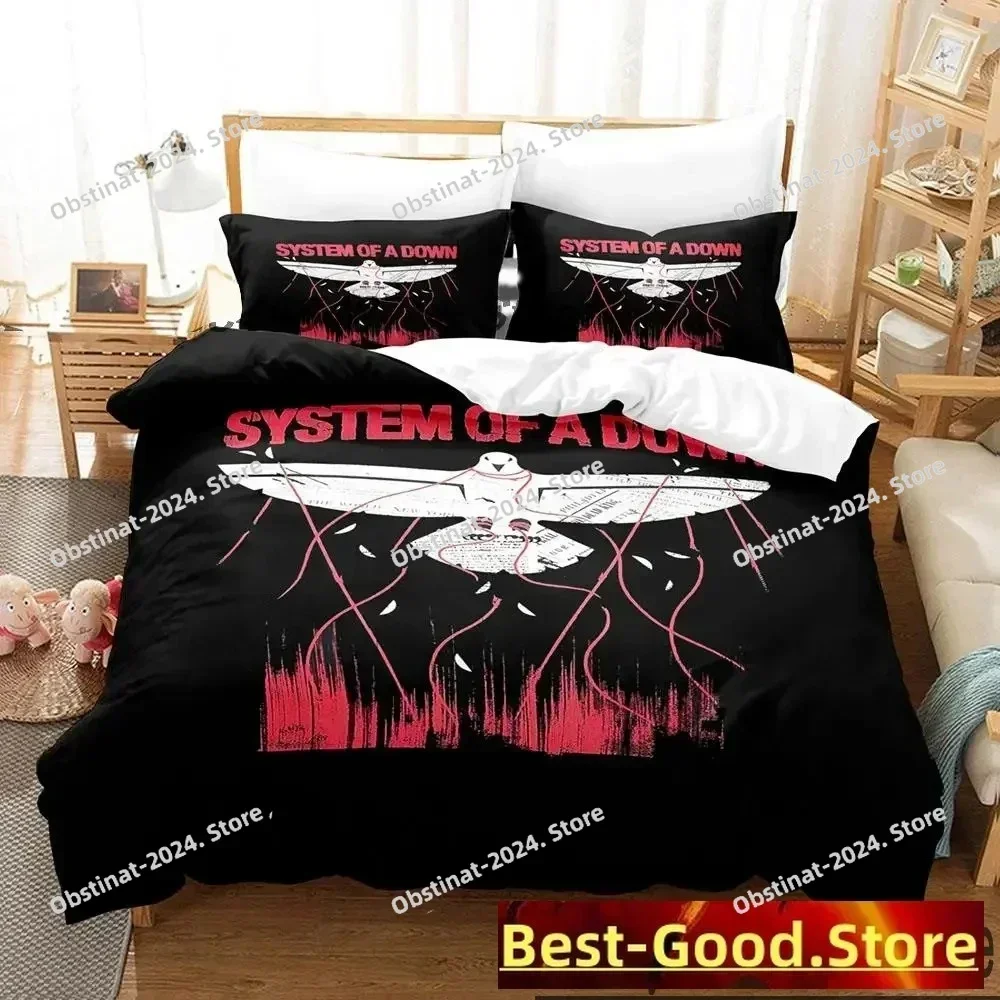 3D System Of A Down Bedding Set Printed single Comforter Quilt Bed Cover Duvet Cover Pillow Case 3 Pieces Sets Kids Adult Size