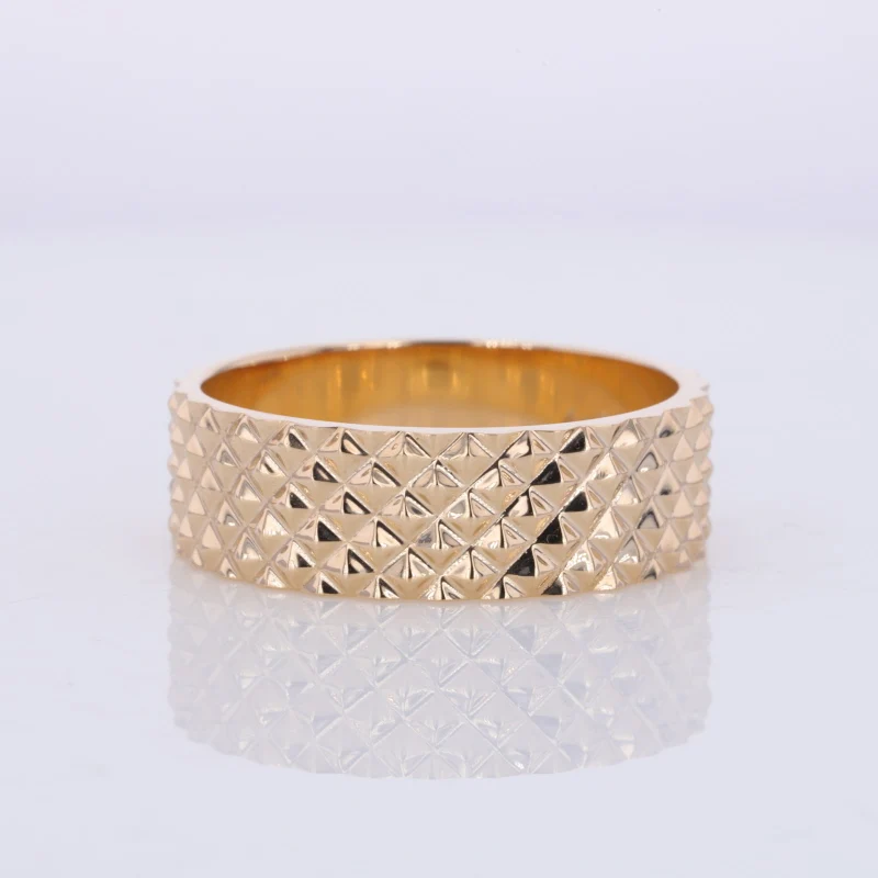 Engagement Ring For Men 14k Yellow Gold Engagement Ring Plain Ring