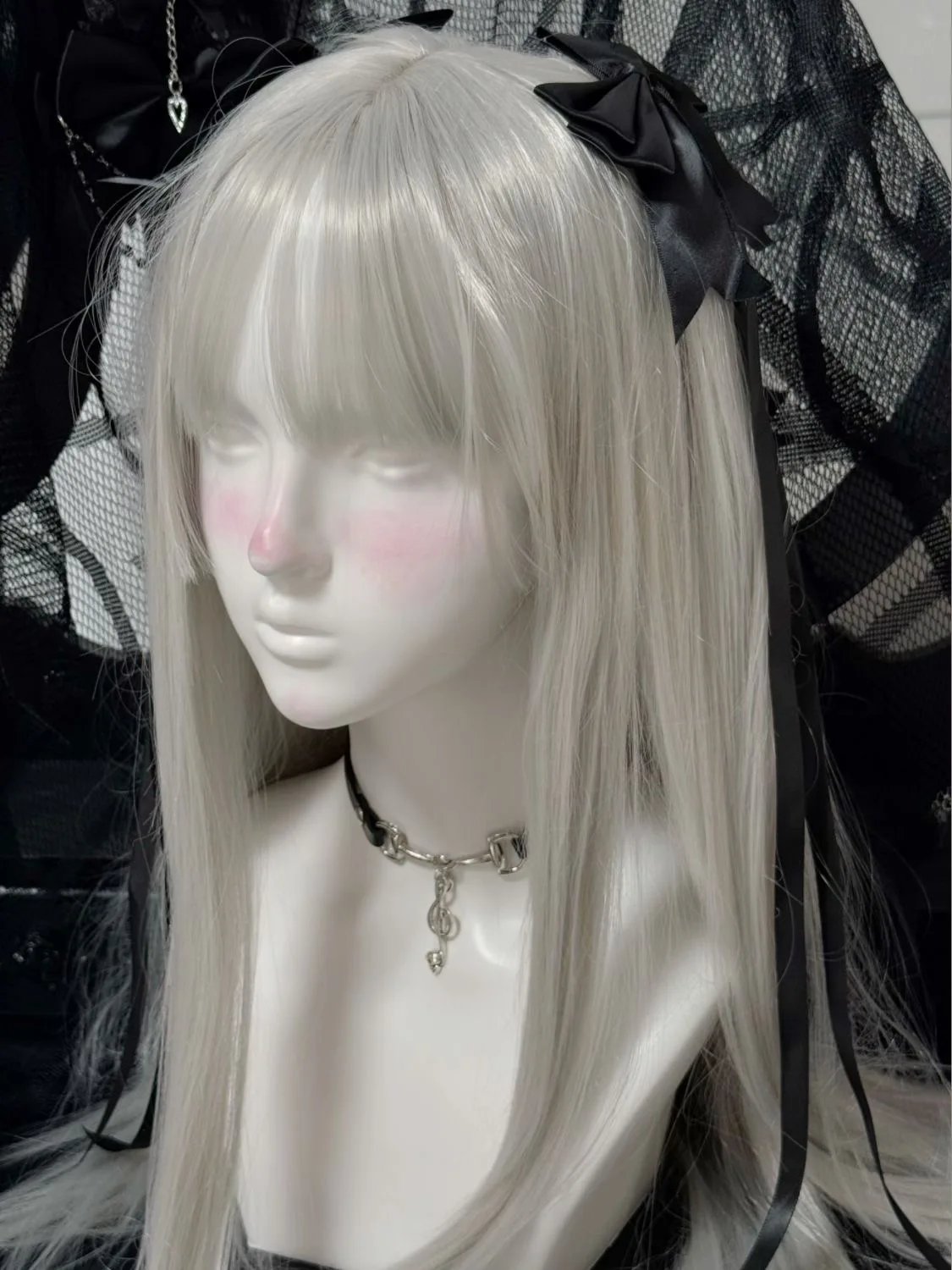 لوليتا عقدة من الساتان مقاطع الشعر للفتيات JK Kawii المشابك لطيف اكسسوارات الشعر الاطفال الشريط الأسود امرأة دبابيس الشعر اكسسوارات