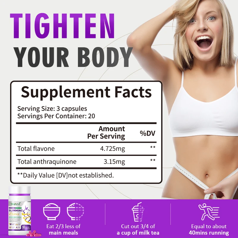[60 Caps] Cassia Seed & Lotus Weight Loss Pills - Natural Fat Burner for Women | Clinically Tested Formula Safe Slimming Aid view 5