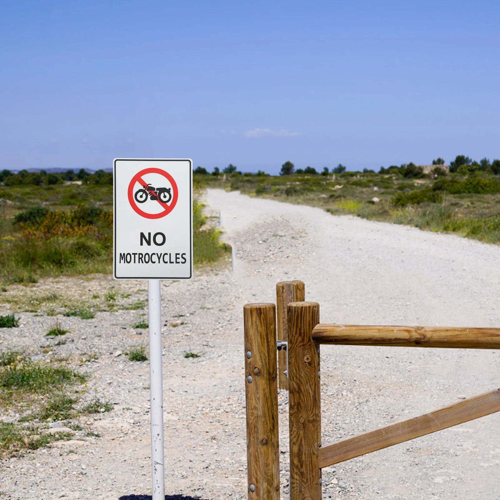 Rambu Keselamatan Tahan Lama Dilarang Mengendarai Sepeda Motor Rambu Peringatan Jalan dengan Visibilitas Tinggi untuk Perhatian Rambu Jalan Rambu Jalan