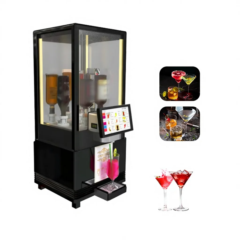 

Multiple Languages Commercial Automatic Cocktail Dispenser Freezer Cocktail Making Machine With Built-in Wifi Payment System