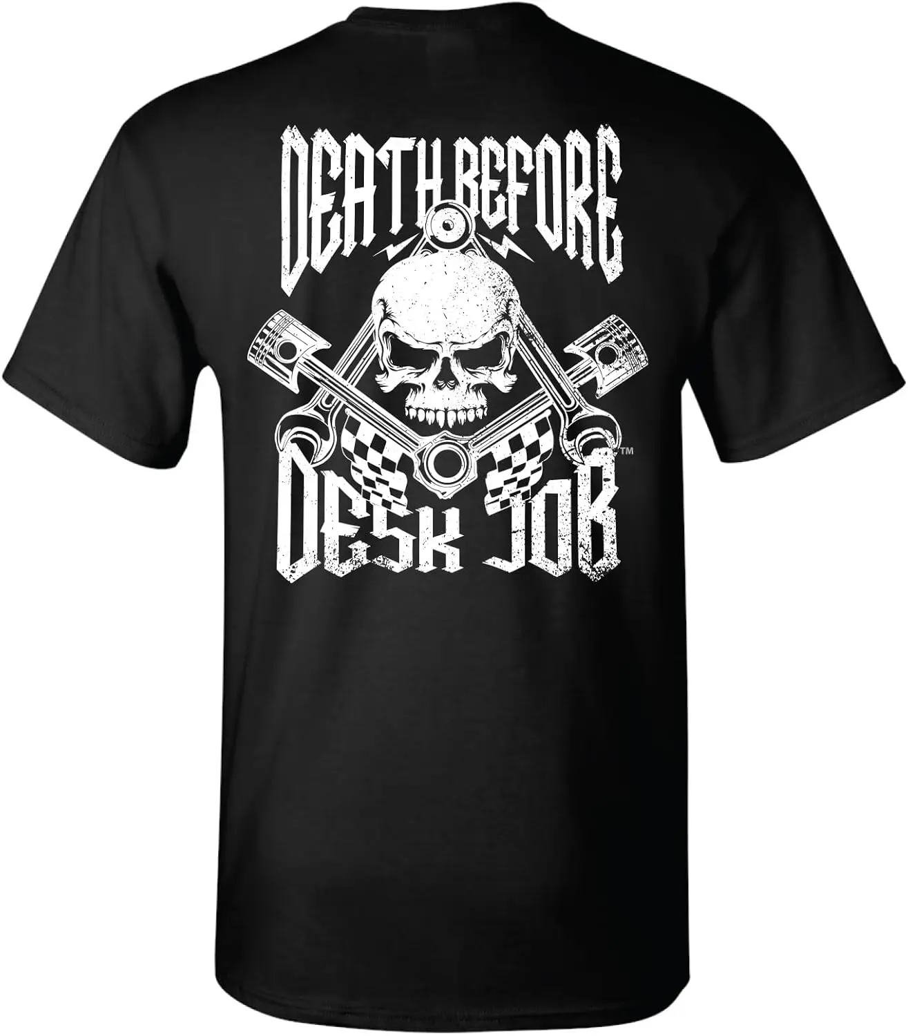 Trade Marked® Officially Licensed Men's Short Sleeve Premium T-Shirt, Death Before Desk Job' Graphic Tradesman Logo Tee