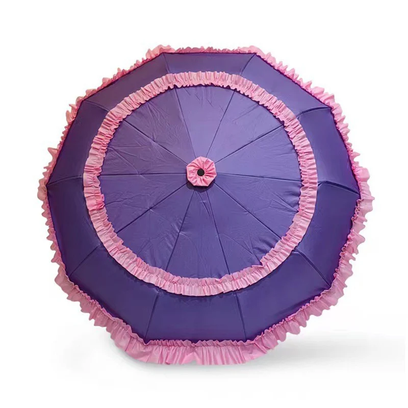 Woman Sunny Rainy Automatic Umbrella 3 Fold Travel Portable Waterproof Sunscreen Sun Sunshade Cosplay Lolita Princess Gifts