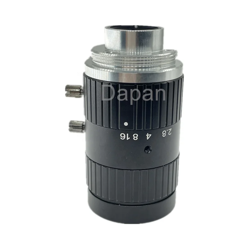 Объектив FA с фиксированным фокусом, 16 мм, 2/3 дюйма, высокое разрешение, C-Mount, 8 МП, низкое искажение для промышленного объектива машинного зрения