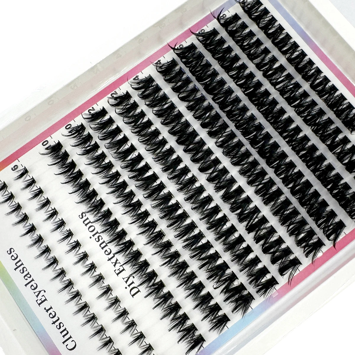 HBZGTLAD Manga Wimpernbüschel mit Spitzen, Wispy Cluster Wimpernverlängerungen, Flauschige Anime Wimpernbüschel – Detail 4