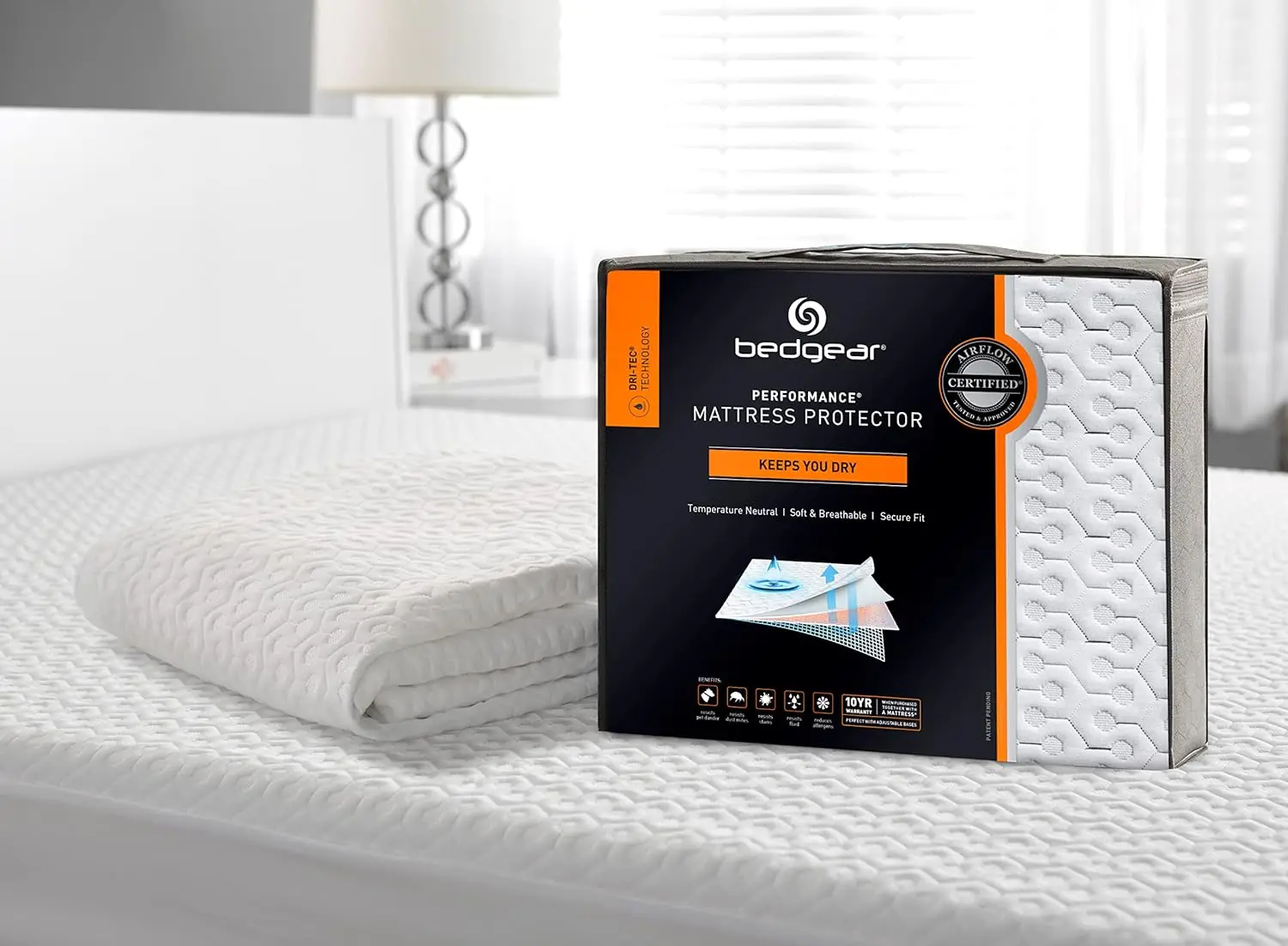 

Queen Waterproof Mattress Protector - Breathable, Washable, Adjustable Base Compatible, Deep Pocket Fits 18" Mattress