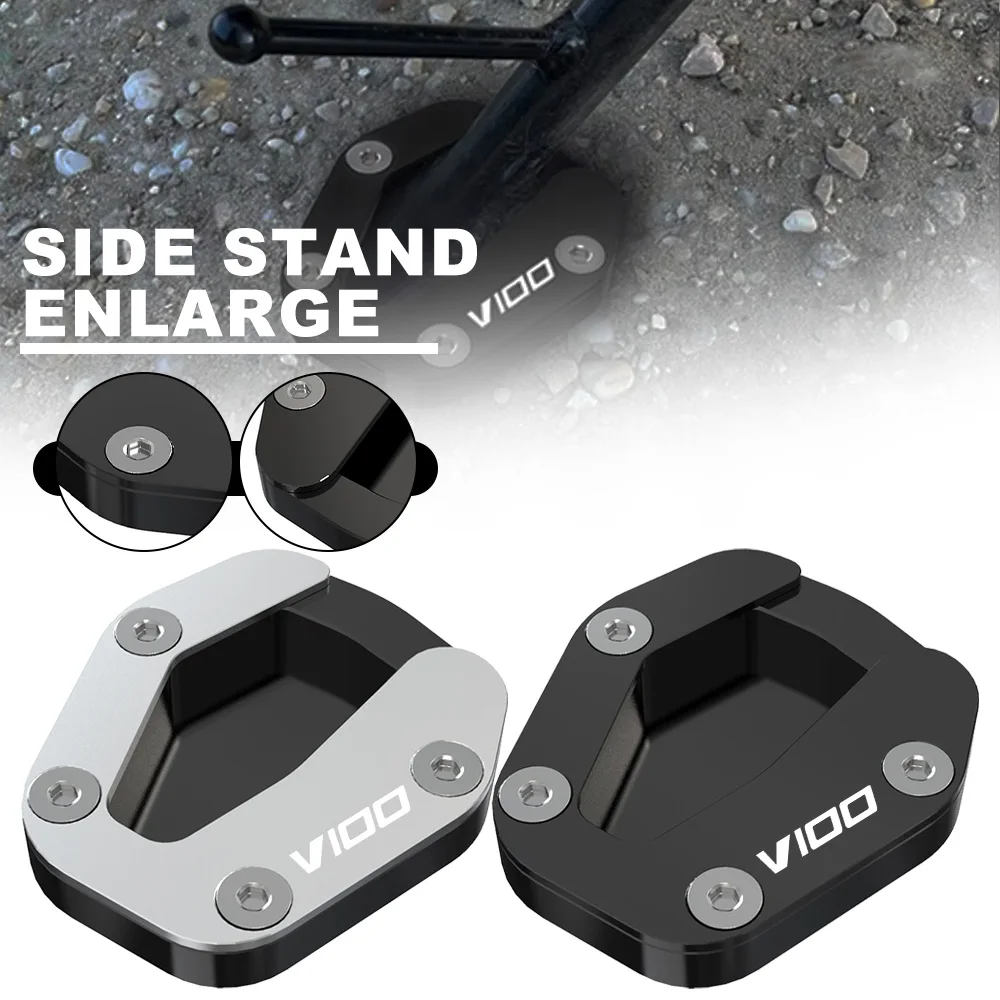 

Universal CNC Kickstand Foot Side Stand FOR MOTO GUZZI V100 V 100 Mandello S 2023 2024 Motorcycle Enlarger Pad Valve Caps Part