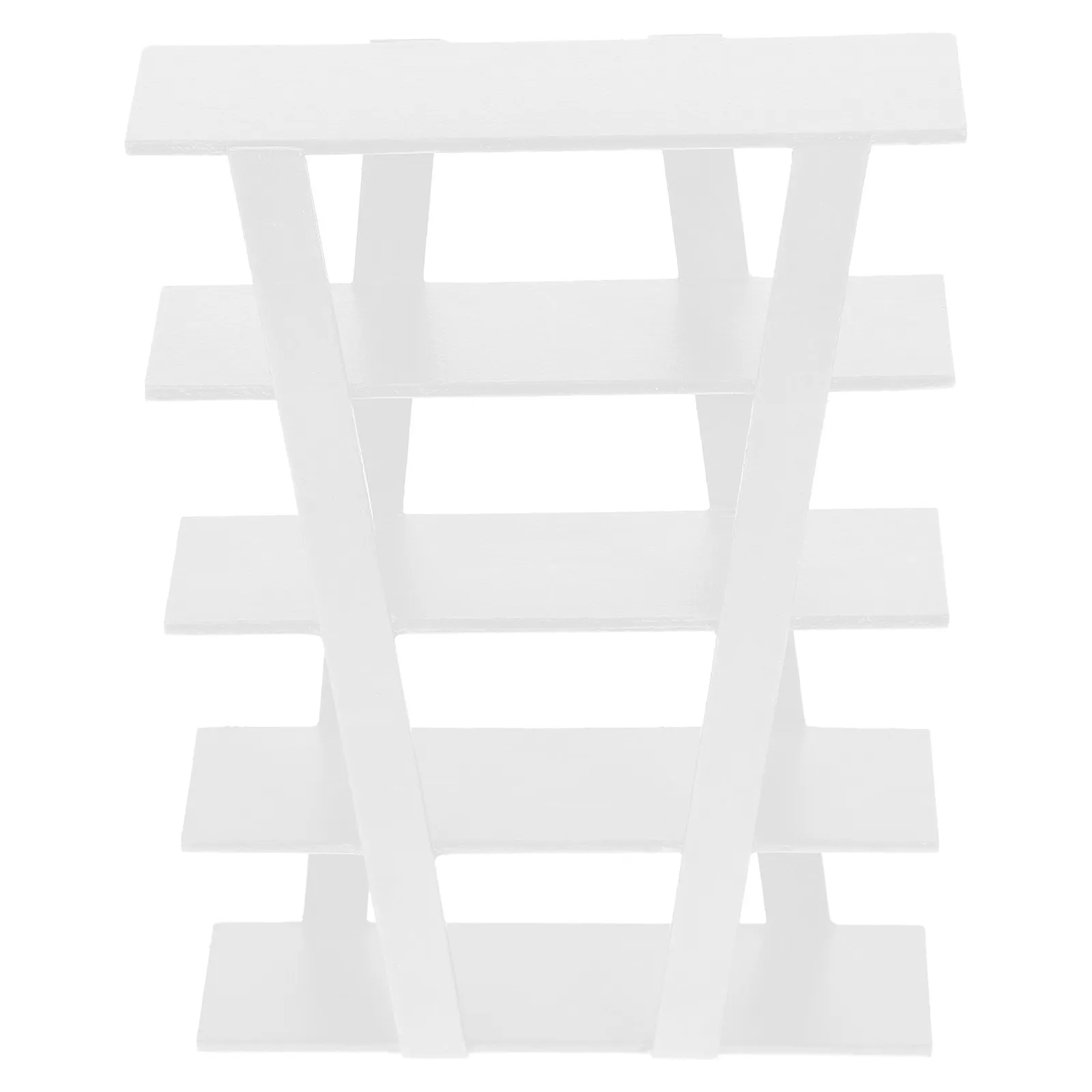 

Wooden Dollhouse Furniture Mini Wooden Shelf Color Hollow Design Multifunctional Storage Rack Miniature Decorative Stand