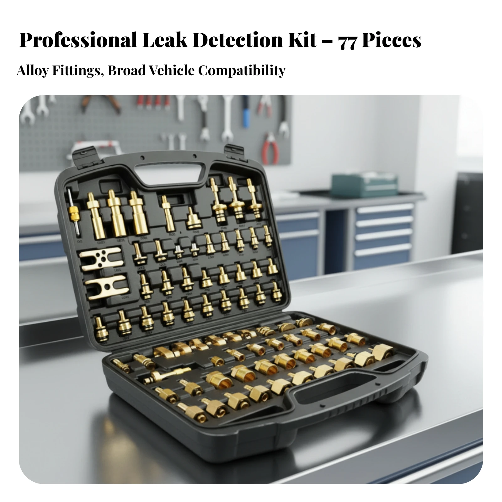 Air Conditioning Repair Kit Universal A/C Connector Kit with Brass Fittings Air Conditioning Leak Tester Comprehensive Compact