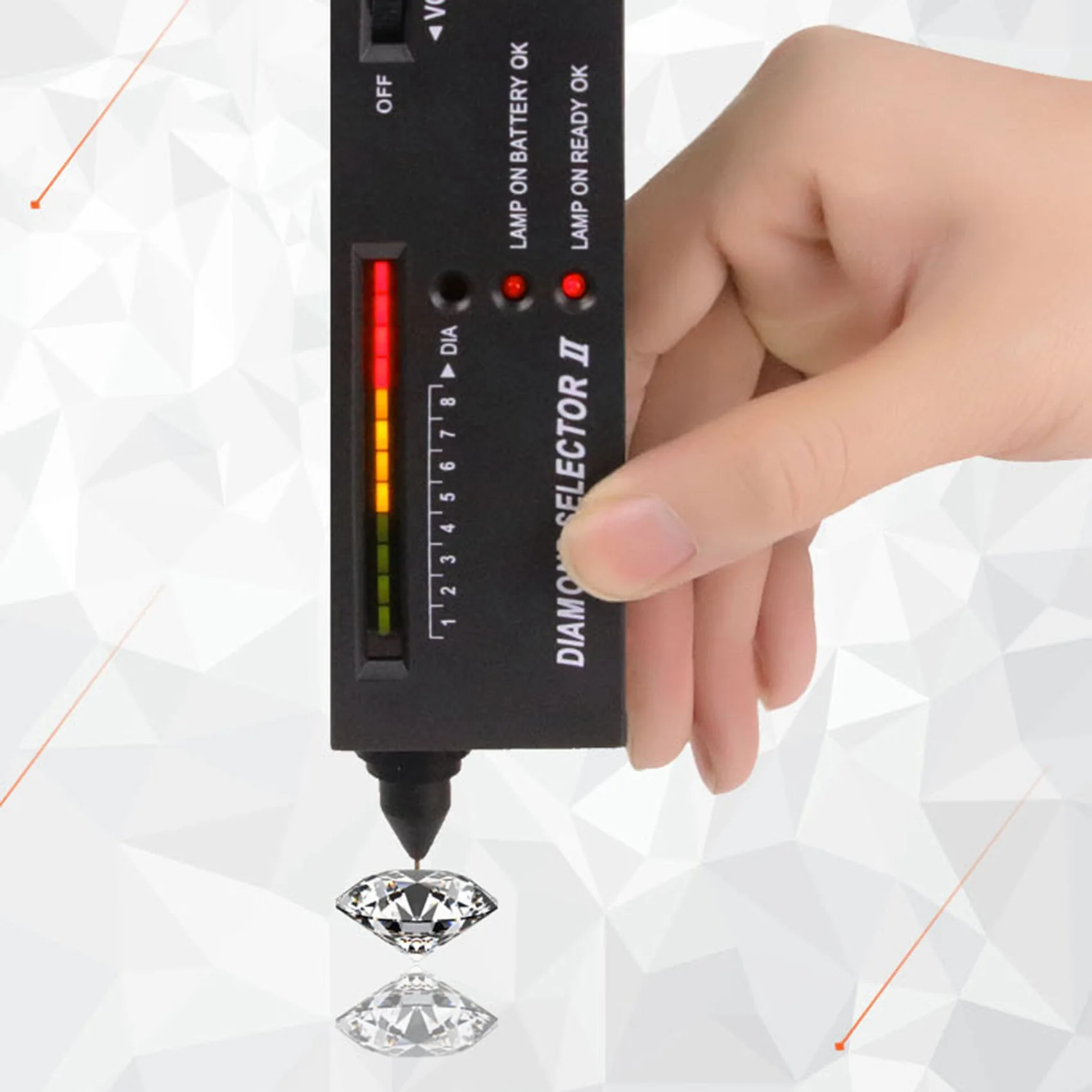 Supernew  Thermal Conductivity Meter Drill Pen Hardness Discriminator Test Diamond Authenticity Jade Jade Crystal Tool