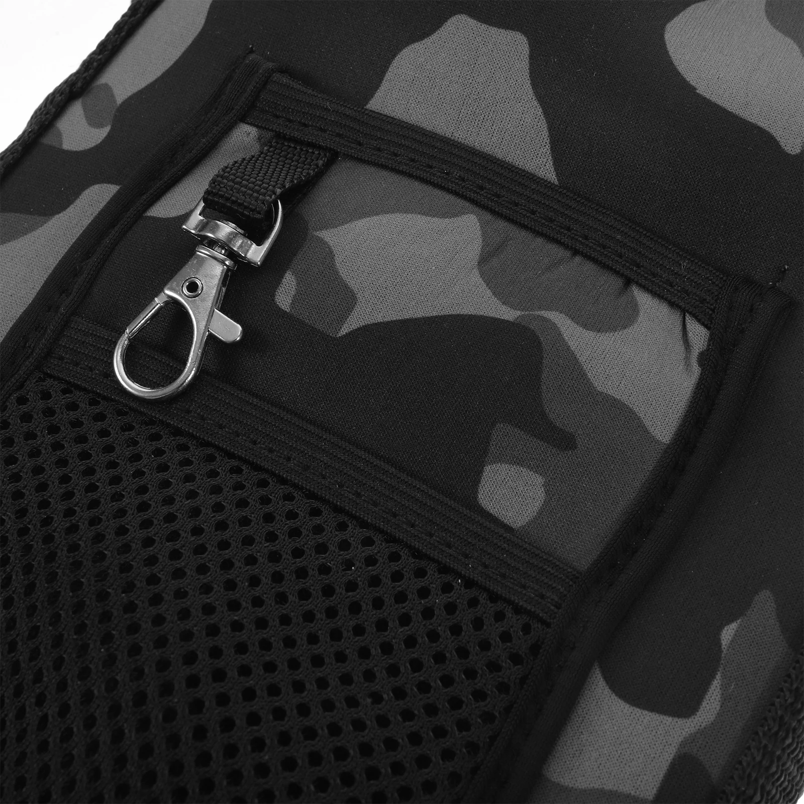 

Insulated Water Bottle Bag Crossbody Sling Anti Scald Cloth Shoulder Pouch Black Camo Metal Buckle LightweightReusable Camping