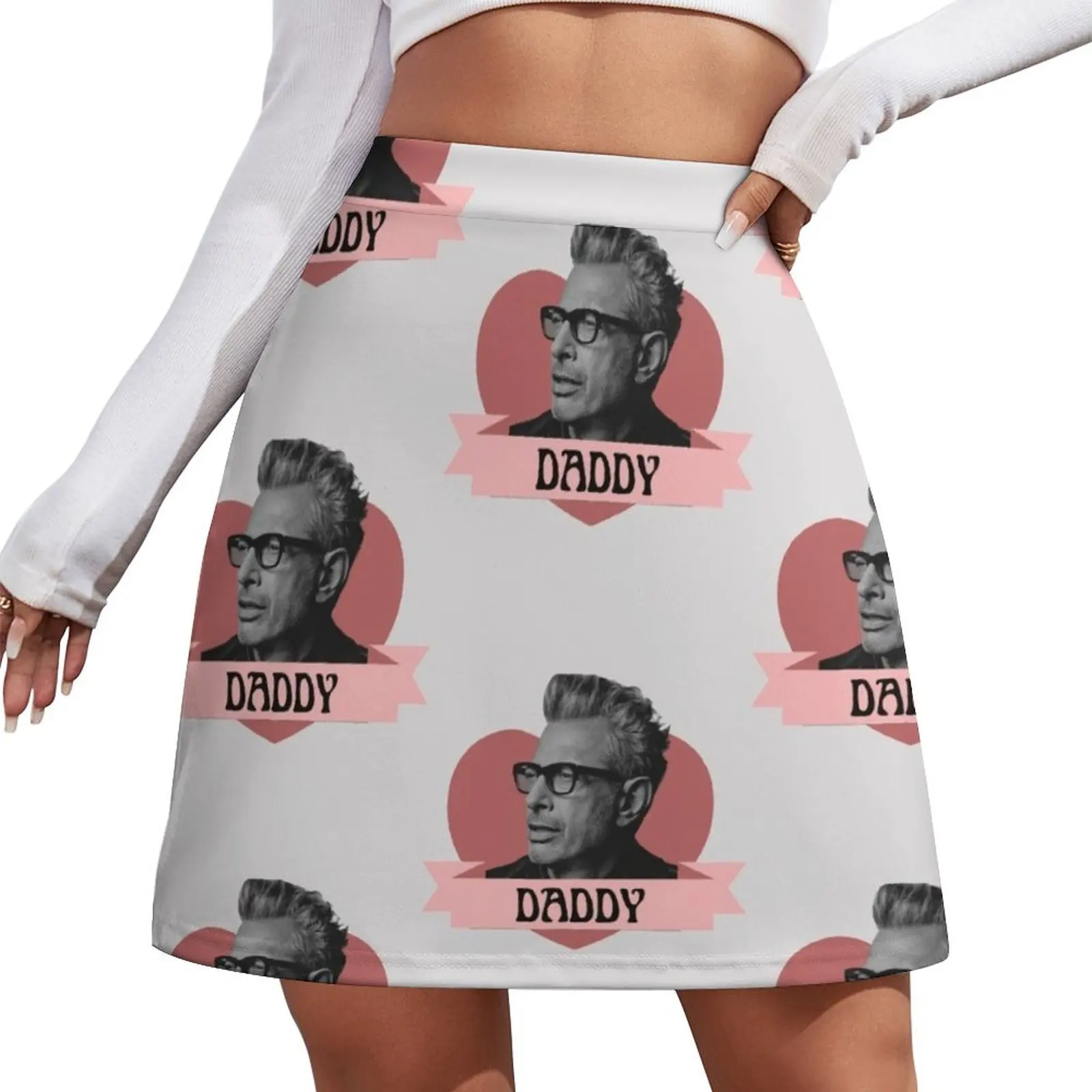 

Jeff Daddy Goldblum With a Heart celebrity crush inspired heckinfarout Mini Skirt cosplay Women's dress Mini Skirt