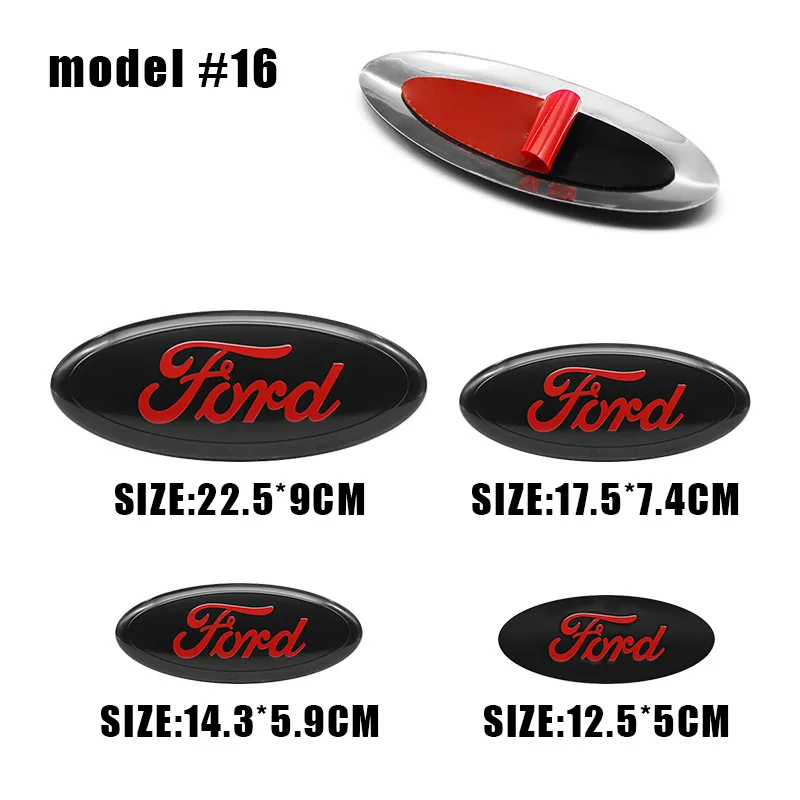 Auto Grille Embleem Kofferbak Logo Badge Voor Ford Fiesta Focus 2 3 Mondeo Edge Ranger Fusion Kuga S-MAX Transit Accessoires