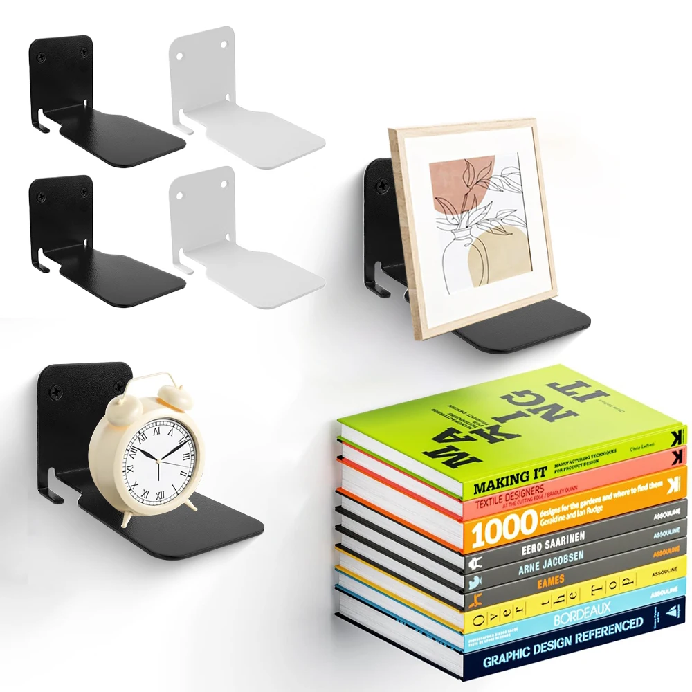 

Floating Book Shelve Wall Mounted Invisible Floating Bookshelves Heavy-Duty Steel Hidden Hanging Bookshelve Bedroom Living Room