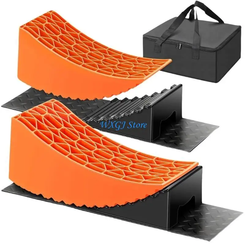 37JE Recreational Vehicle Leveling Ramps For Motorized Homes Anti Roll Chocks Secure Parking Solution