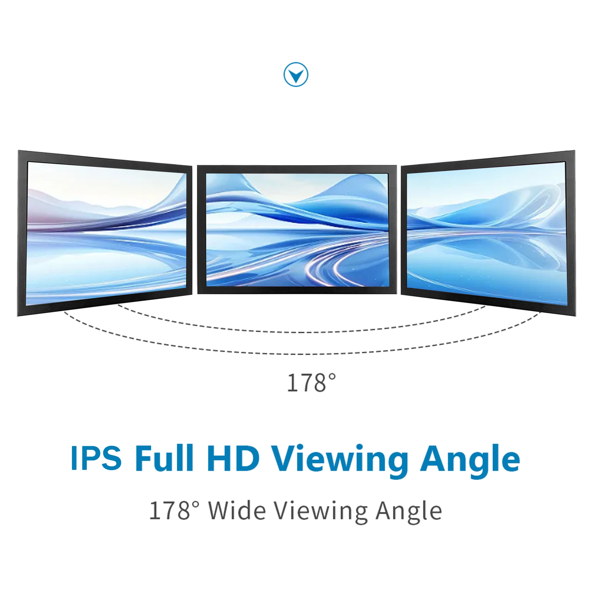 10 inch portable monitor 1024x600 IPS LCD HDMI compatible VGA AV input DC C-type screen power supply, suitable for laptop, camer