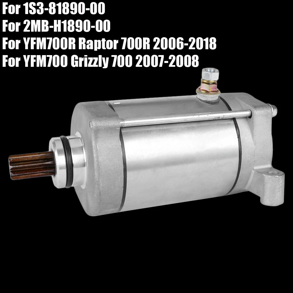 Starter Motor for Yamaha YFM700 Grizzly 700 2007 2008 YFM700R Raptor 700R 2006-2018 YFM 700 700R 18888