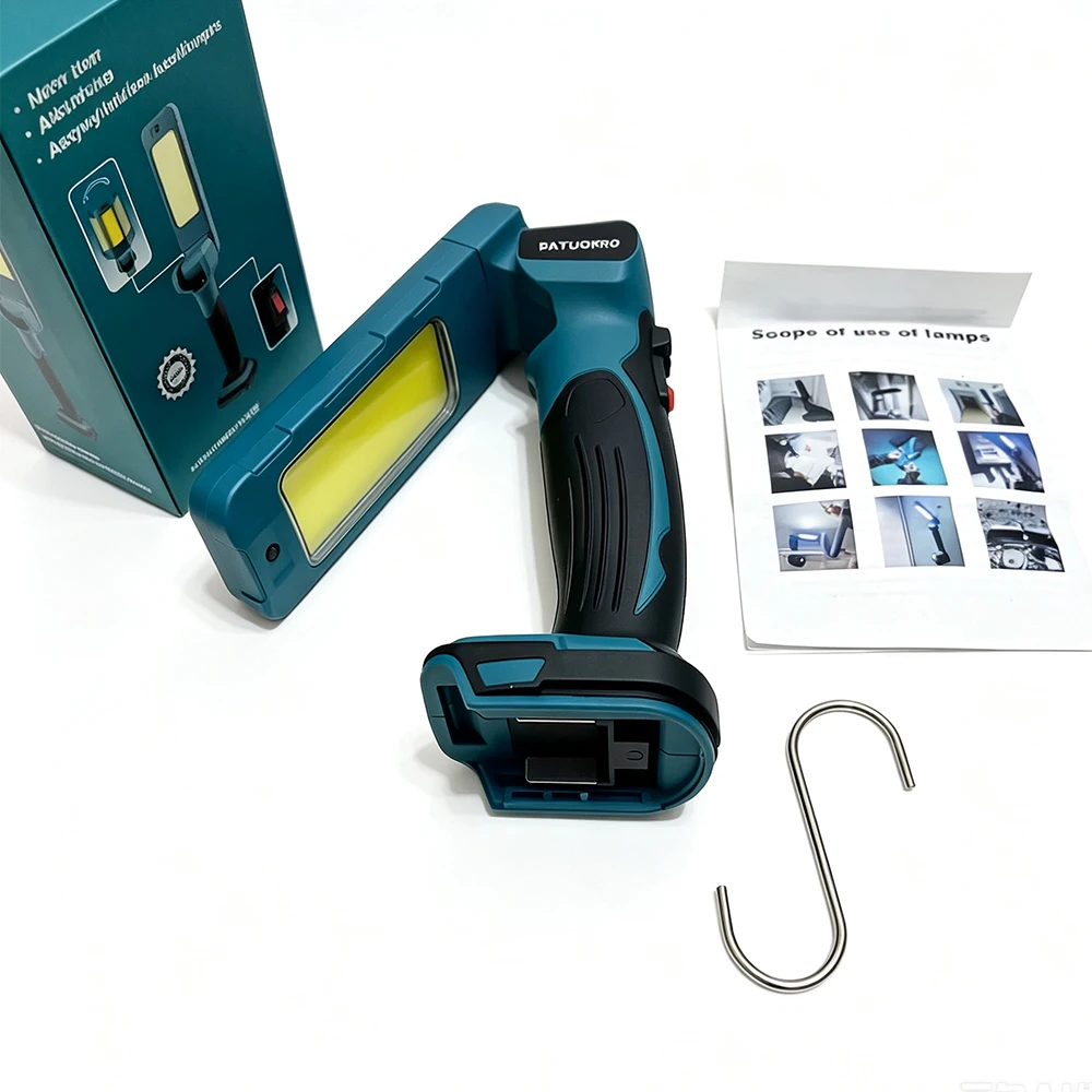 PATUOPRO Cordless LED Flashlight Portable Lanterns Rechargeable Work Light Handheld Outdoor Spotlight For Makita 18V Battery