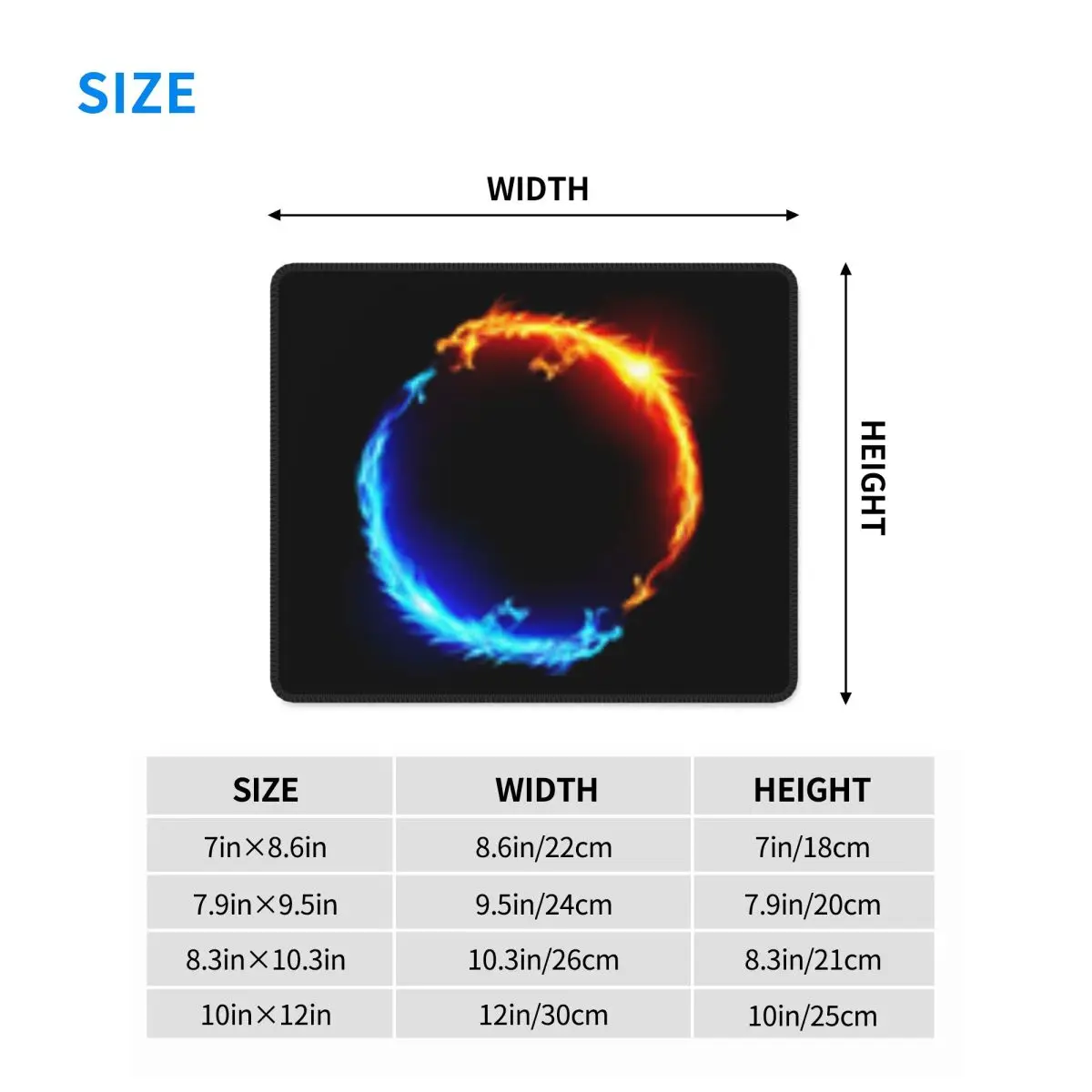 Multi-size Mouse Pad Red Fire Dragon Gamer PC Laptop Mats Keyboard Carpet Computer Gaming Office Accessories Desk Mat view 4