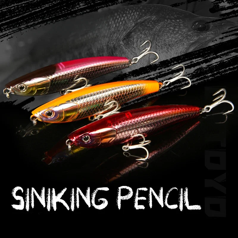 80g/125mm Sinking Pencil Saltwater lure Wobbler hard bait Artificial baits for Sea Bass pike Fishing Lures