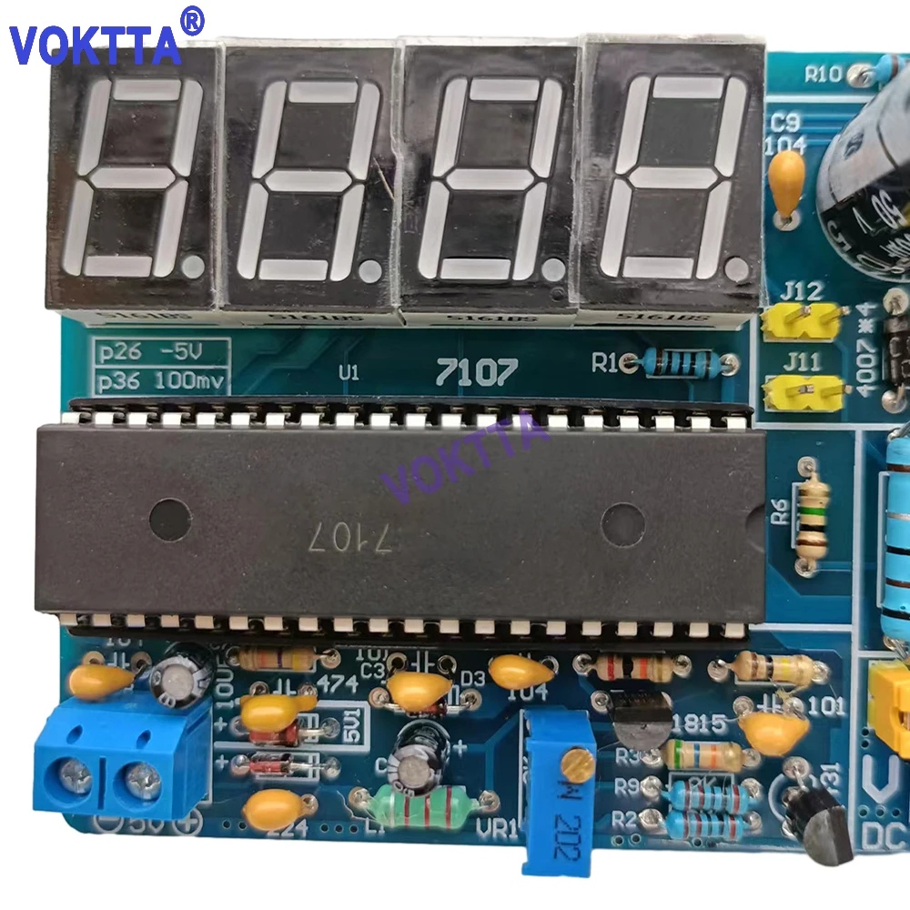 7107 DC5V DC Voltmeter/Multi-Function AC DIY Kit Voltmeter DIY Kit Parts Meter Head Digital Voltmeter