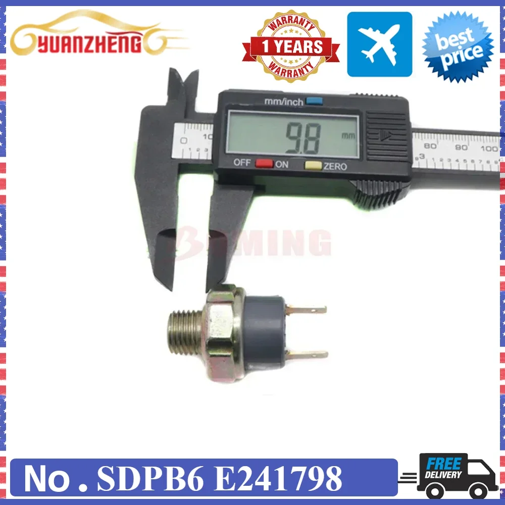 Car Air Compressor Pressure Control Switch Valve 12V/24V SDPB6 E241798 For Train Horn 120-150PSI SDPB6 OFF 150PSI ON 120PSI