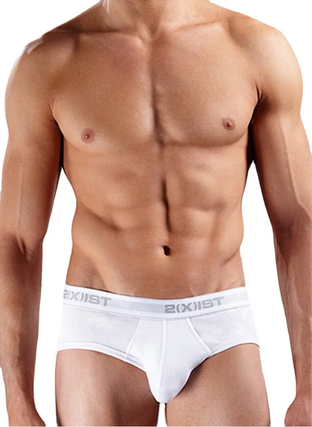 New men\'s comfort briefs Threaded simple double-pocketed conventional briefs