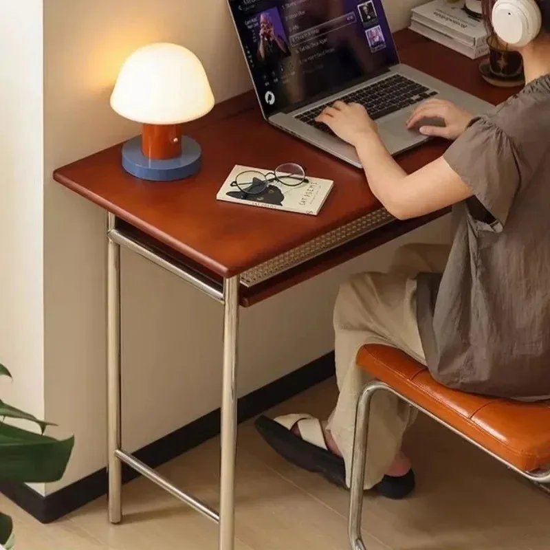 Solid Wood Coffee Table Retro Office Side Table Nordic Rectangle Wooden Computer Desk Dressing Tables Living Room Furnitures