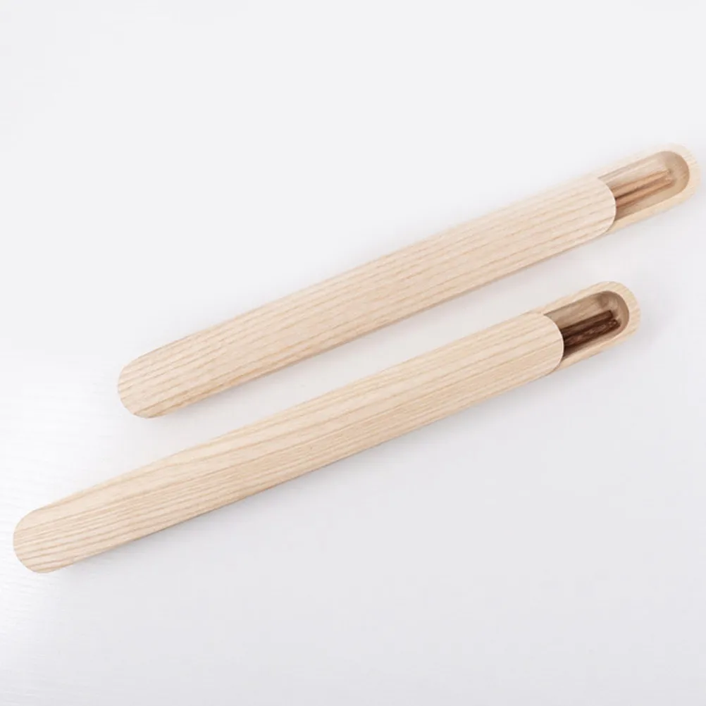 Juego de palillos portátiles de madera con estuche de almacenamiento compacto, utensilios de viaje reutilizables y ecológicos para acampar, hacer senderismo, picnic y sushi.