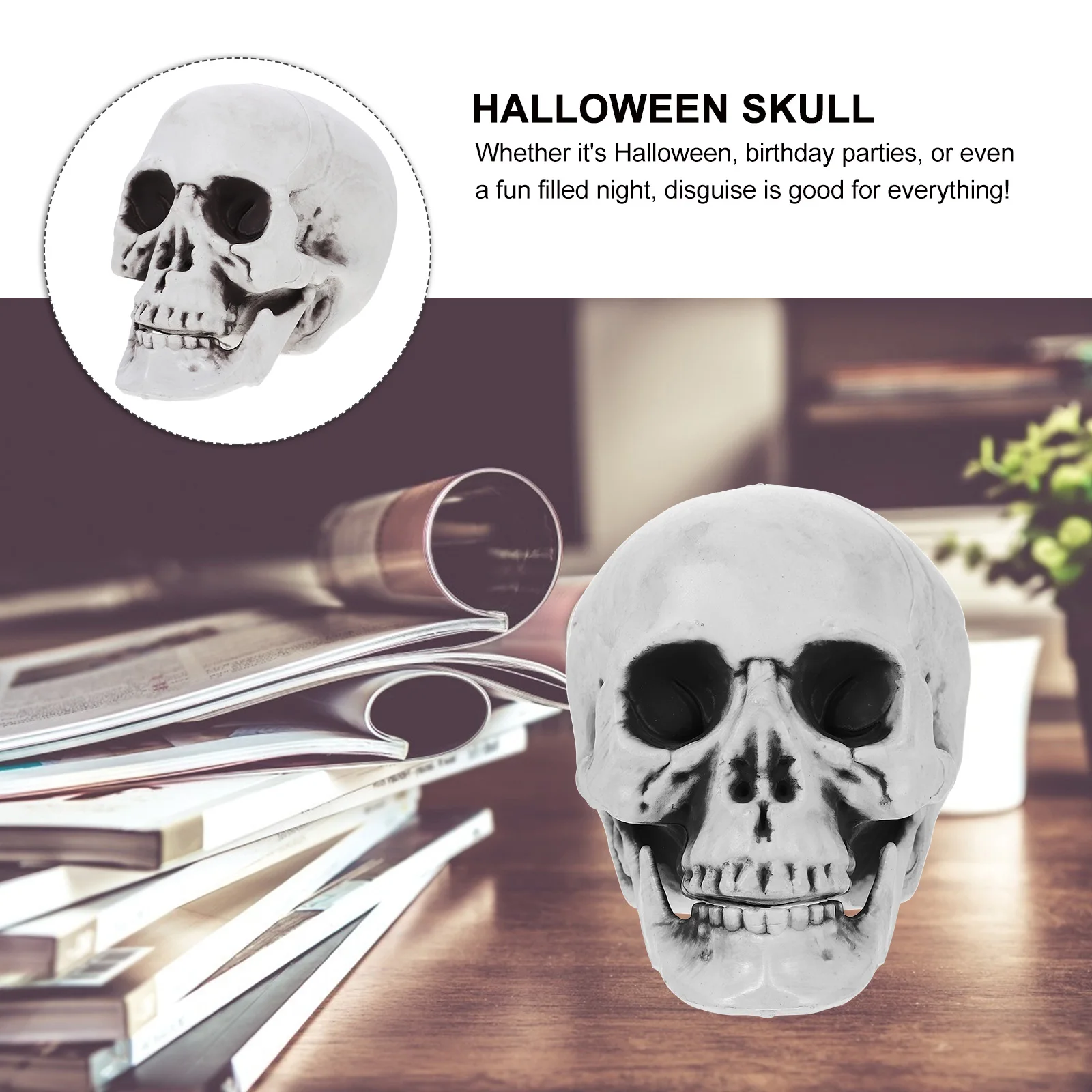 

4 Pcs Skull Ornaments Grosser Totenkopf Halloween Aufblasbar Decor Decorate Geisterhaus Garten Dekoration Office