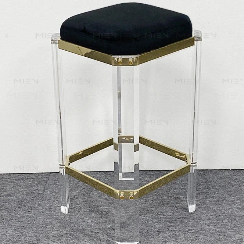 Modern Transparent Crystal Bar Stool Acrylic High Stool