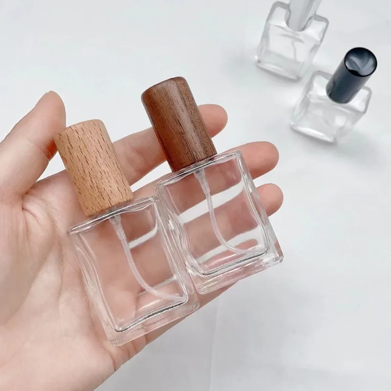 

15ml Square Perfume Spray Bottles Glass Refillable Bottle Portable Travel Oils Liquid Cosmetic Container Perfume Atomizer