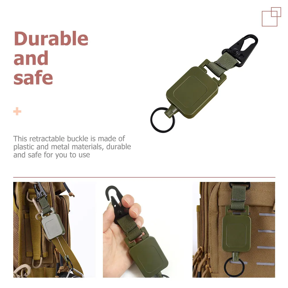 

Hawk Beak Buckle Strap Outdoor Retractable Hanging Spring Loaded Clip Telescopic