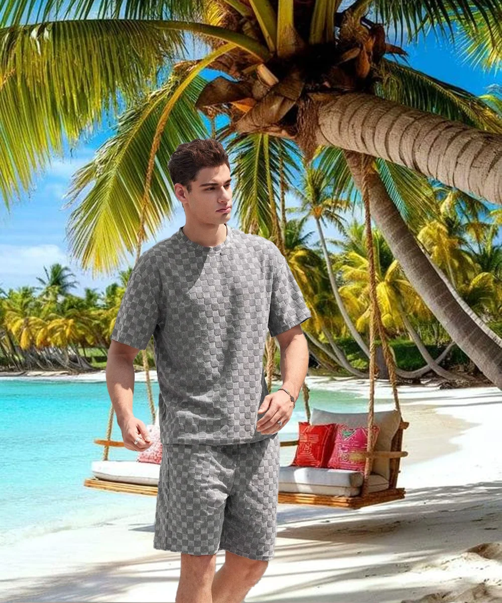 

New Summer Trendy Men's 3d Printed T-shirt Fashion O-neck Oversized T Shirt For Men Casual All-match Short Sleeve ​Top Tee Sets