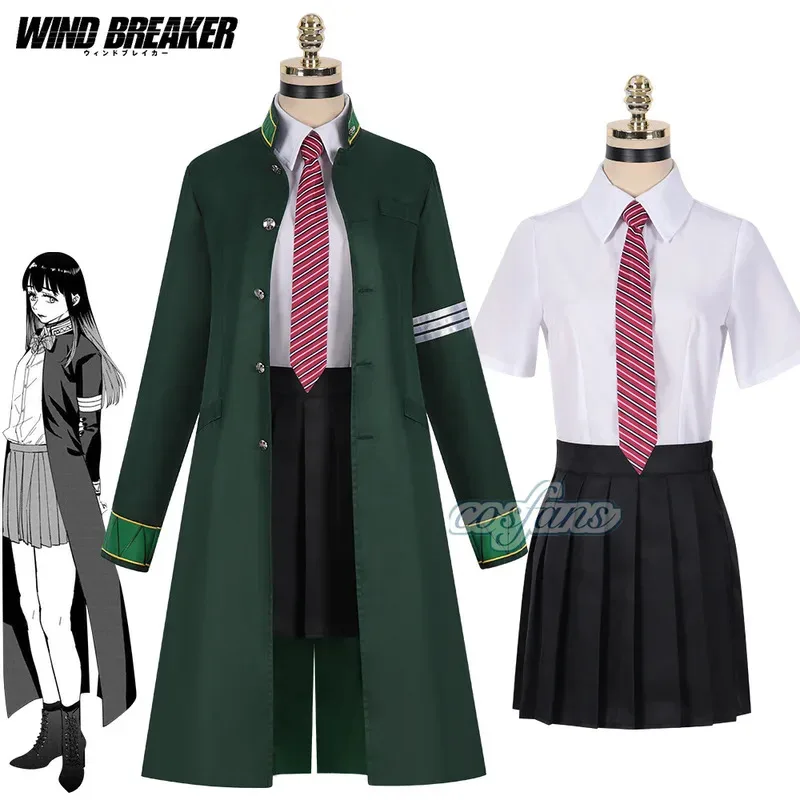 

Tasuku Tsubakino Аниме Wind Breaker Косплей WINBRE Костюм Зеленый Длинный Тренч Школьная Форма Хэллоуин Костюм jk; 6