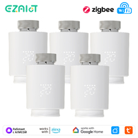 EZAIOT Smart Tuya ZigBee/Wifi Radiator Actuator TRV Programmable Thermostatic App Remote Temperature Controller Alexa Google