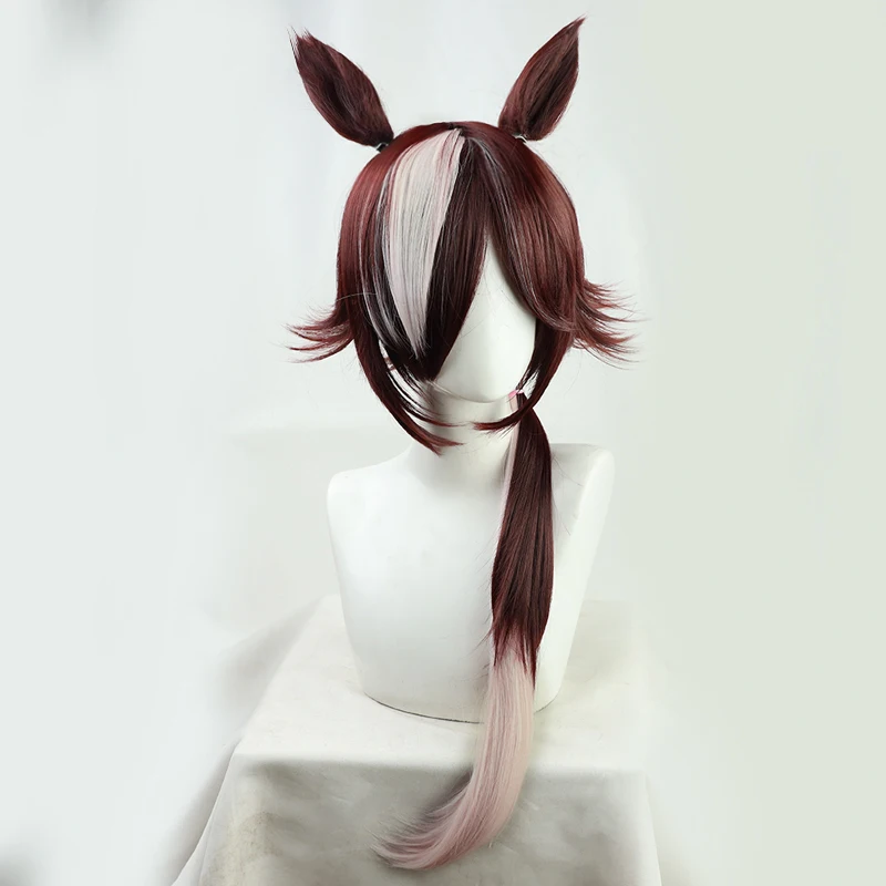 Uma Musume Pretty Derby Vodka Cosplay Wig Brown Red Anti Curling Role-playing Wig Synthetic Hair Heat-resistant Fiber - Image 5