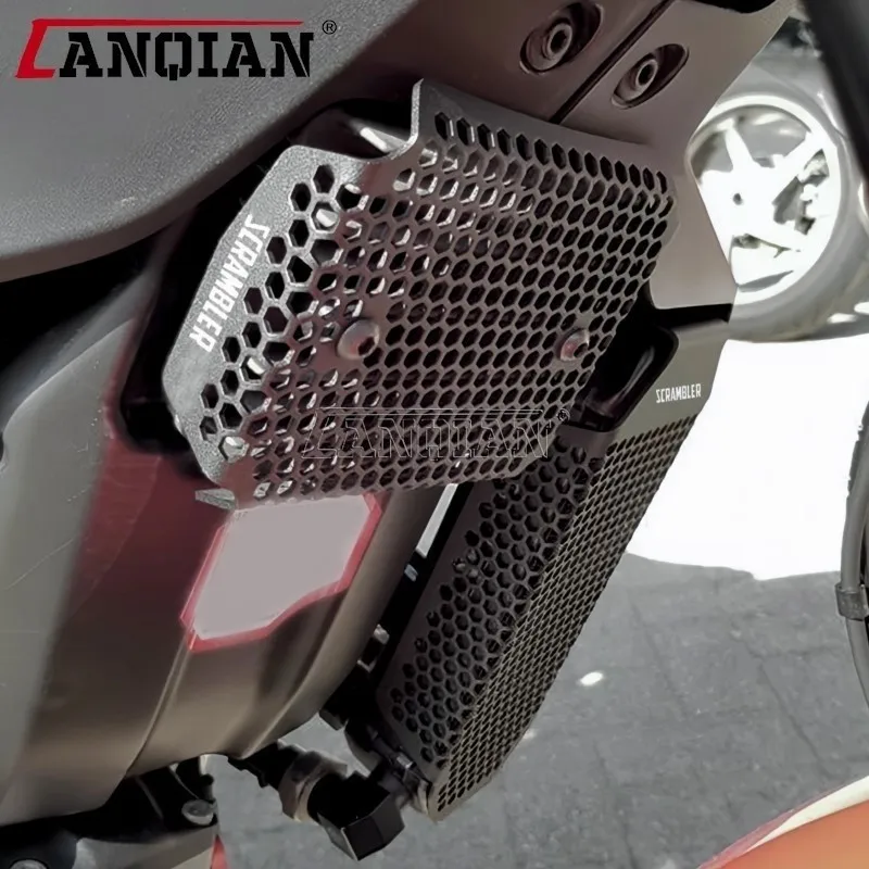 

For DUCATI Scrambler 800 2015-2026 Scrambler800 Icon/ Full Throttle Nightshift 2023 Oil Cooler Grille Rectifier Guard Protector