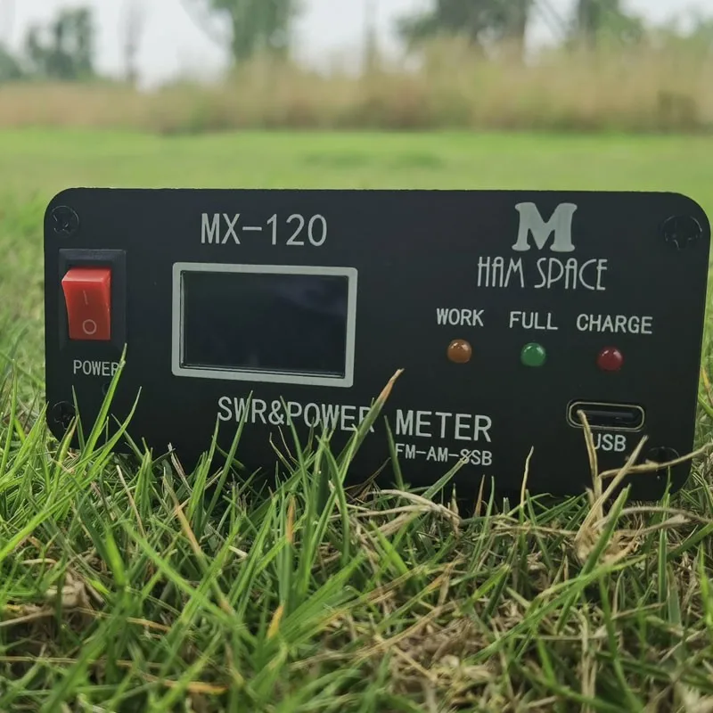 MX-120 Перезаряжаемый ваттметр мощности SWR 1,8–50 м 120 Вт FM-AM-SSB с OLED-дисплеем