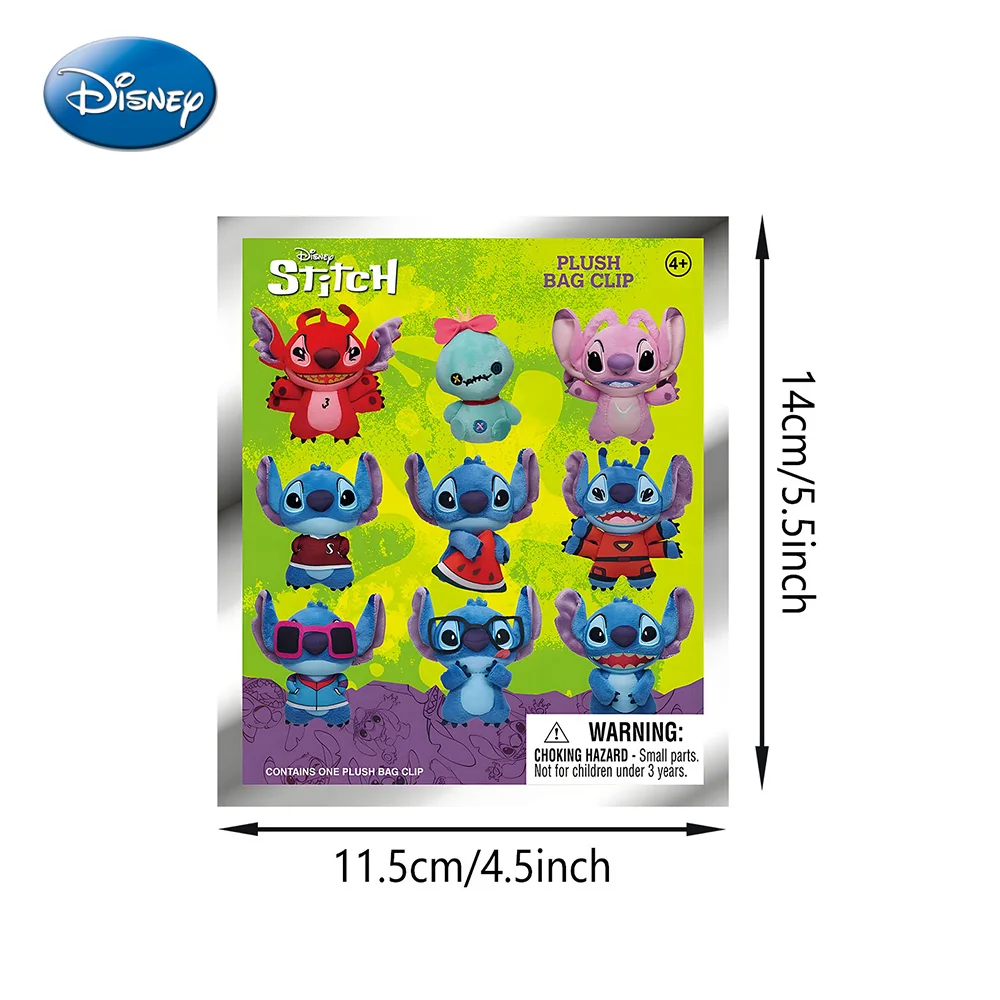1 szt. Oficjalnie Licencjonowany Disney Stitch Angel Pluszowy Brelok w Torebeczce Niespodziance, Uroczy Kreskówkowy Breloczek, Prezent na Boże Narodzenie, Nowy Rok i Święta