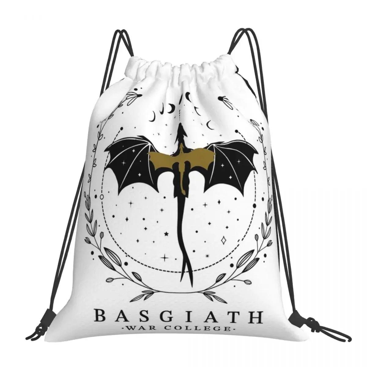 

Basgiath War College Backpacks Casual Portable Drawstring Bags Drawstring Bundle Pocket Shoes Bag Book Bags For Travel Students