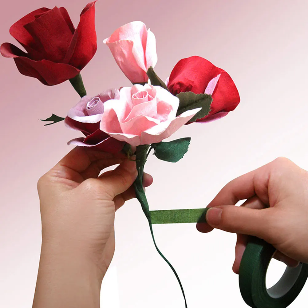 

10 Pcs Garland Paper Tape Floral Stem Green Making Tool DIY Wrap Tools for Flower