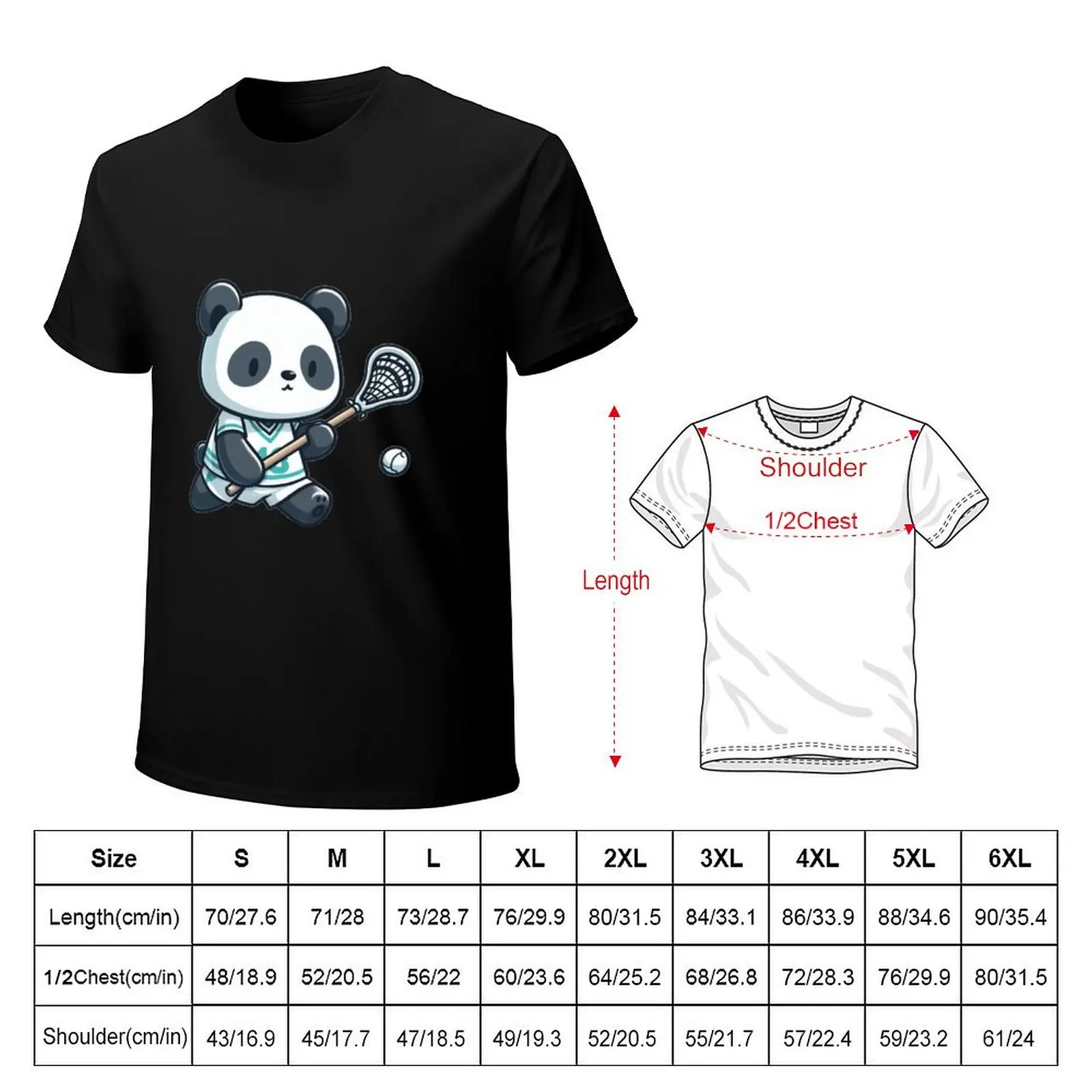 Panda Playing Lacrosse T-Shirt Blouse summer tops oversized heavyweight t shirts for men