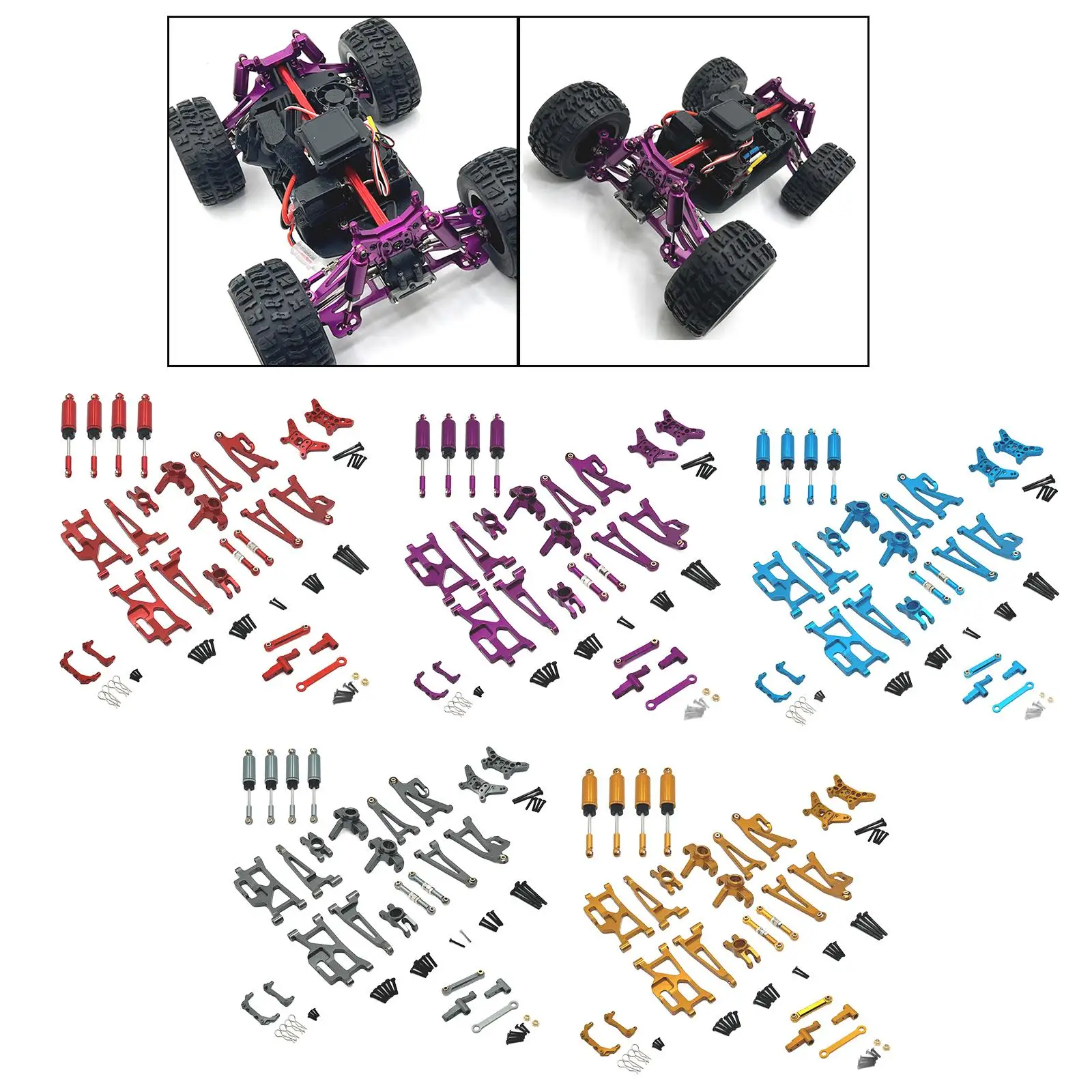 1/14 RC Auto Metalen Onderdelen voor 14209 14210 Voor Achter Schokdemper Beugel 14209 14210 RC Auto Metalen Onderdelen accessoires