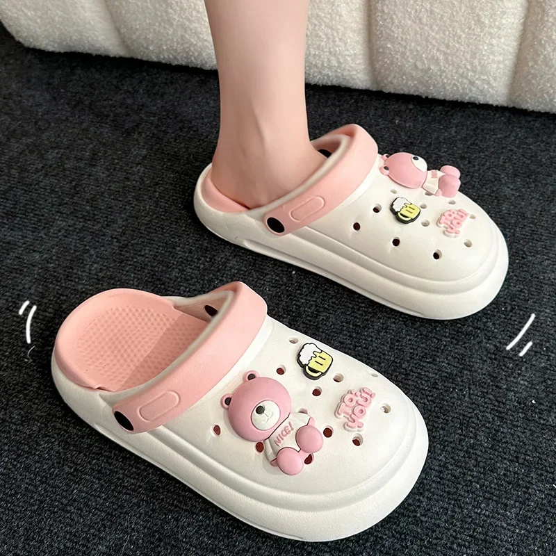 Summer Cartoon Cute Women Slippers Indoor Home Casual Soft Soled Slides Shoes Outdoor Comfortable Clogs Sandals